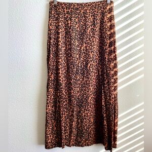 Leopard Print Maxi Skirt